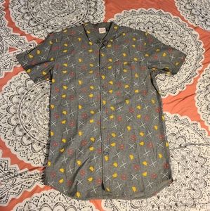 Men's Marvel Deadpool button up